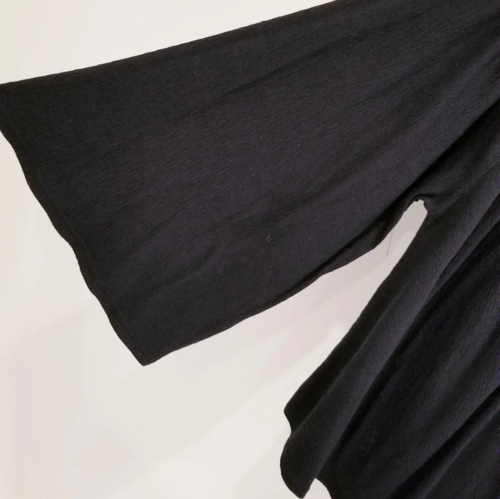Anthropologie black crochet trim crop top Staring at Stars